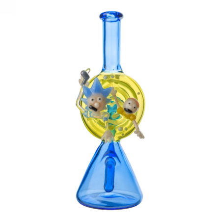 A blue anime bong with a cute cartoon character design. Perfect for adding a touch of fun to your smoking experience!