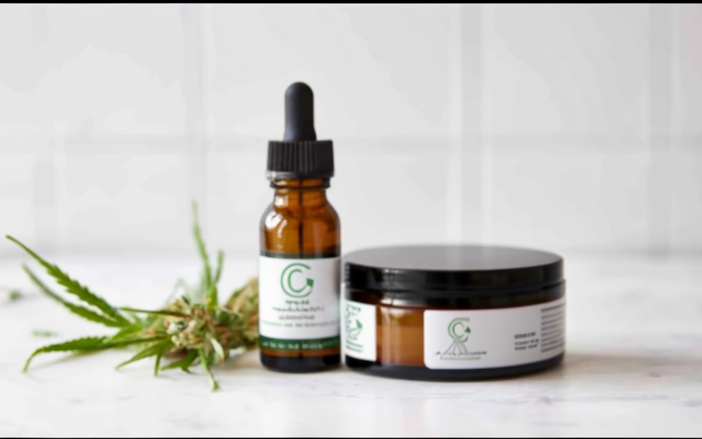 CBD Cream for Neck Pain products on a table